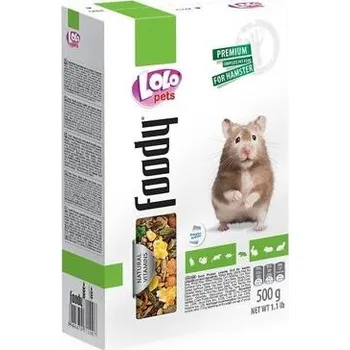 Krmivo pro hlodavce LOLO Foody kompletní krmivo pro křečky 500 g krabička