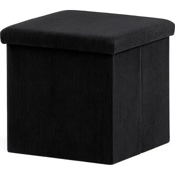 Taburet AUTRONIC taburet s úložným prostorem TAB-471 BK6, černý, manšestr