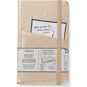 Set školních potřeb Bookaroo Notatnik Journal Pocket A6 - Złoty