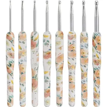 Nástroj na niť a příze Annie's Knit Nerezový háček s ozdobnou rukojetí Velikost: 6 mm, J/10