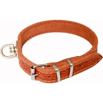 Obojek pro psa BAFPET Barvářský obojek Barva: Koňak, Rozměr: 35mm x 50cm /42-50/ 50010