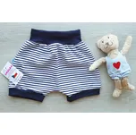 AMÁLKA Kraťasy s náplety, tmavé pruhy Velikost: 92-98