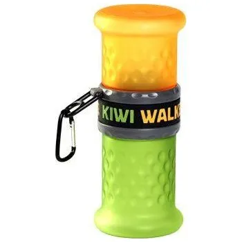 Miska pro psa Cestovní láhev 2in1 oranž.-zelená 750+500ml Kiwi