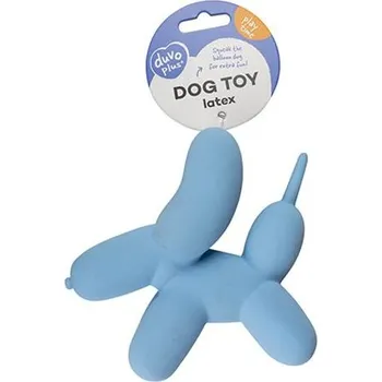 Hračka pro psa Hračka DUVO+ latexový balón teriér, pískajúci, modrý 14x6x14,5 cm