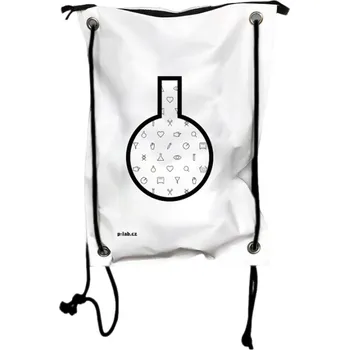 Staré kolekce - DOPRODEJ (Popis: Stylová taška s popruhy na záda, recyklovaný papír, Barva: bílá)