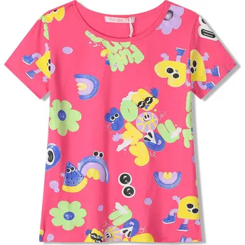 Dívčí tričko - KUGO DC9396, růžová Barva: Růžová, Velikost: 128