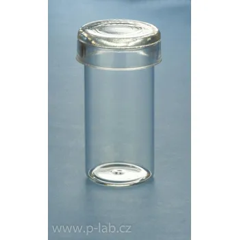 Nádobka barvicí skleněná malá (Popis: Nádobka kulatá, Rozměry (mm): Průměr 40, Výška (mm): 85, Balení (ks): 1)