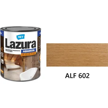 Mořidlo HET AQUADECOL Lazura FORTE středněvrstvá vodou ředitelná lazura na dřevo 0.75 l ALF 602