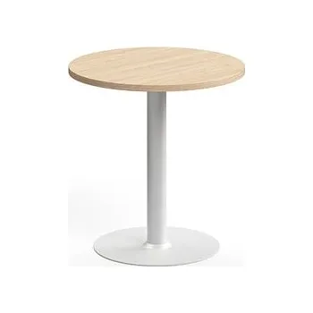 Jídelní stůl Stůl VERTICUS, Ø700x720 mm, dub/bílá