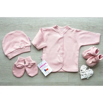 Kojenecká bunda AMÁLKA Bavlněná, kojenecká souprava, pudrově růžová Velikost: 56