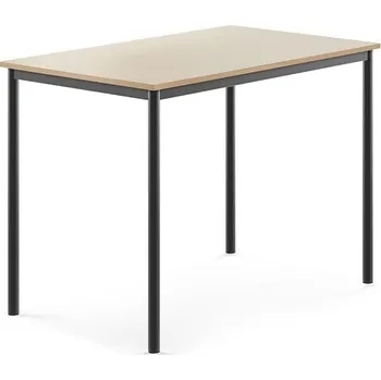 Jídelní stůl Stůl BORÅS, 1200x800x900 mm, antracitově šedé nohy, HPL deska, bříza