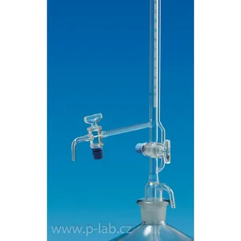 Laboratorní baňka Byreta automatická dle Pelleta, třída přesnosti AS (Objem (ml): 100, Dělení (ml): 0,2, Typ byrety: II, Balení (ks): 1)