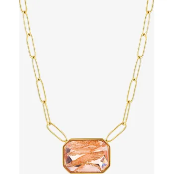 Náhrdelník Pozlacený náhrdelník z chirurgické oceli Ocean s českým křišťálem Preciosa