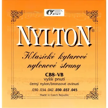 Struna pro kytaru a smyčcový nástroj Gorstrings Nylton CB8VB 3045 Black + prodloužená záruka 3 roky