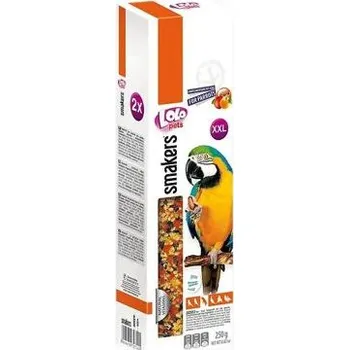 Krmivo pro ptáka LOLO SMAKERS XXL 2 klasy ořech-ovoce pro velké papoušky 250g