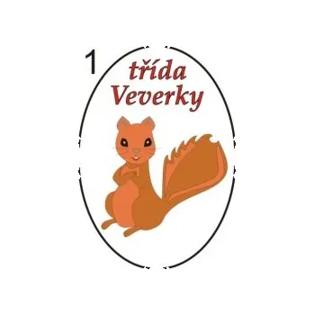 Informační tabulka Samolepky OZNAČENÍ TŘÍD - Veverky č.1 8504-54