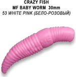 Crazy Fish Gumová nástraha MF Baby worm 1,2 30mm barva 53 sýr