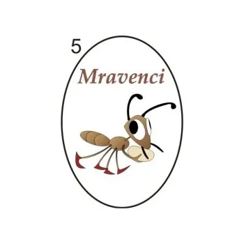 Informační tabulka Samolepky OZNAČENÍ TŘÍD - Mravenečci č.5 8502-25