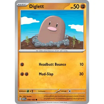 Karetní hra Diglett MEW 050/165 - reverse holo