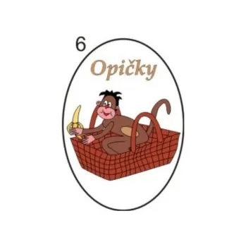 Informační tabulka Samolepky OZNAČENÍ TŘÍD - Opičky č.6 8502-12