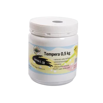 Vodová barva Tempera 0,5 kg - /38-černá bte38