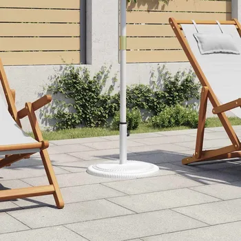 Stínicí technika vidaXL Stojan na slunečník bílý 45 x 45 x 30 cm litina