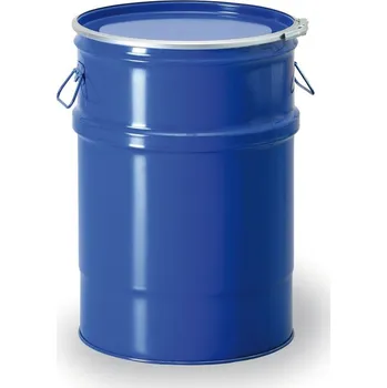 Ocelový válcový sud na sypké látky 60 l modrý