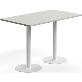 Barový stolek Barový stůl VERTICUS, 1400x800x900 mm, světle šedá/bílá