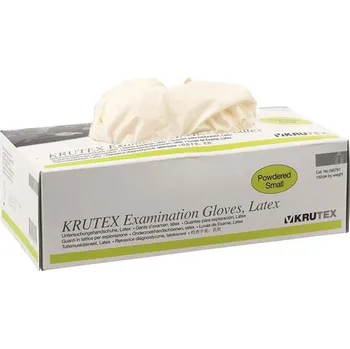 Vyšetřovací rukavice Rukavice nest.vyš.KRUTEX Latex vel.M/100ks pudr