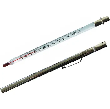 Domácí teploměr Teploměr skleněný tyčinkový v kovovém pouzdru (Rozsah (°C): -30 až +50, Dělení (°C): 1,0, Balení (ks): 1)