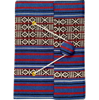 Zápisník Deník z ručního papíru vzorovaný modrý