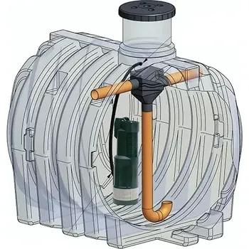 nádrž DAB ELCU-5000l KOMPLET Plastová nádoba na využití dešťové vody *AD*