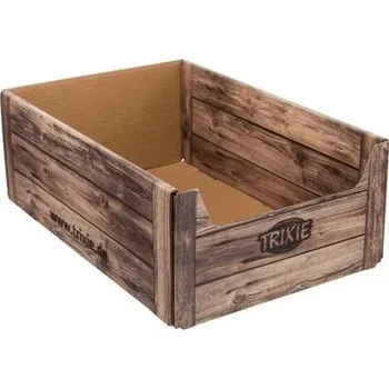 Obleček pro psa Bedýnka do stojanu, karton v designu dřeva, 31 × 16.4 × 45 cm