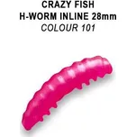 Crazy Fish Gumová nástraha MF H worm Inline 1,1 2,8 cm barva 101 sýr, floating