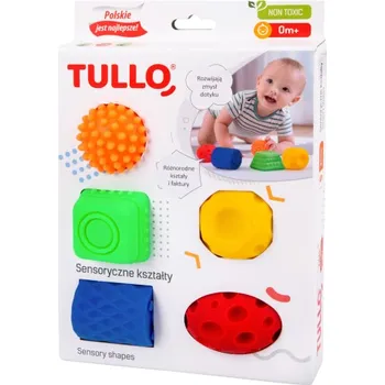 Hračka pro nejmenší Tullo - Senzorické hračky - tvary 5 ks