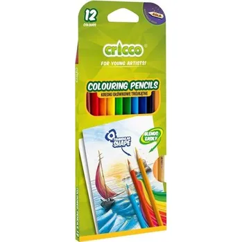 Pastelka Cricco Pastelky Cricco, trojhranné, 12 barev, blistr