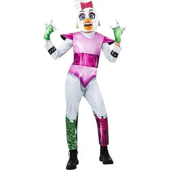 Karnevalový kostým Rubies USA - Kostým Glamrock pro dívky - Five Nights at Freddy‘s - 7-8 years