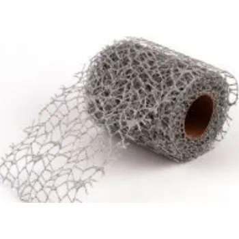 Stuha Stuha spider třpyt. stříbrná, 10cmx4,6m/bal.