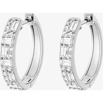 Náušnice Stříbrné kruhové náušnice Twinkle s kubickou zirkonií Preciosa