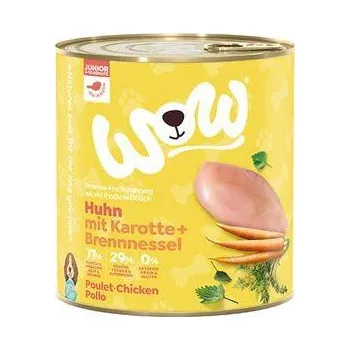 Krmivo pro psa WOW konzerva Junior kuřecí s karotkou 800g