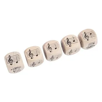 Hudební nástroj pro děti Notové dřevěné kostky 5ks