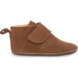POM POM Dětské kožené bačkůrky se suchým zipem pro první krůčky Dust Pom Pom® Beginners™ Velikost: 25