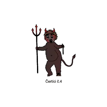 Informační tabulka Samolepky OZNAČENÍ TŘÍD - Čertíci č.4 8503-05