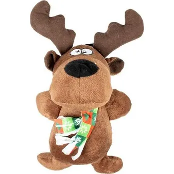 Hračka pro psa Hračka DUVO+ Vianočný plyšový sob, pískajúci 14x26x14cm