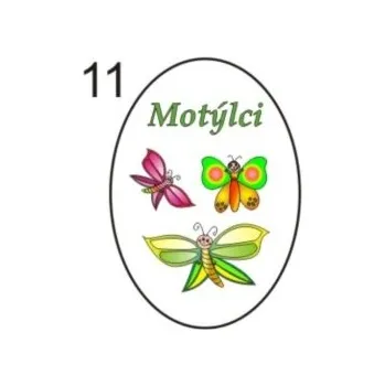 Informační tabulka Samolepky OZNAČENÍ TŘÍD - Motýlci č.11 8502-36