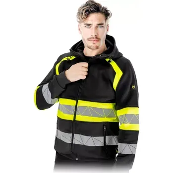 Pánská mikina Leber&Hollman RAUTEX mikina HI-VIS Black/Yellov