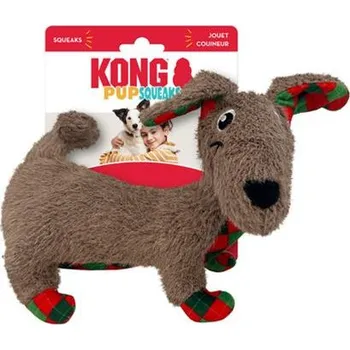 Hračka pro psa Hračka Kong Dog Holiday PupSqueaks Tucker, pískacia, polyester, M