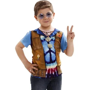 Karnevalový kostým Yiija - Chlapecký top hippie - 8-10 years