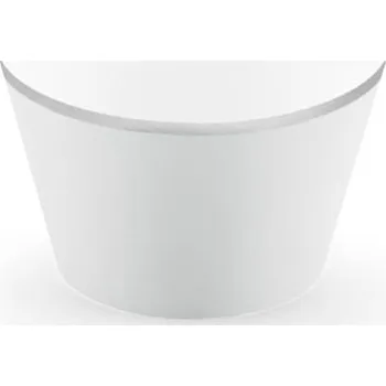 Party dekorace Partydeco - Set 6 šedých papírových košíčků se stříbrnými okraji -