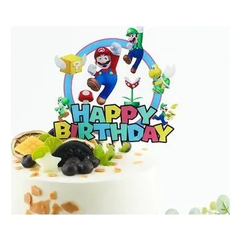 Jedlá dekorace na dort Zápich do dortu Mario - Cakesicq